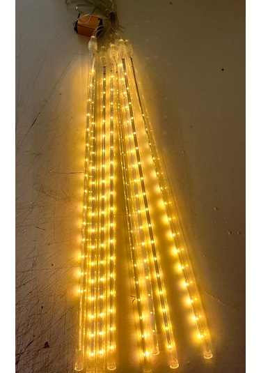 Sekizgen Led 8'li Günışığı Eklenebilir Meteor Yağmur Tüp Led Işık Dekoratif Ve Yılbaşı Aydınlatma Günışığı