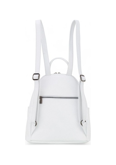 Bilik Deri Beyaz Rölax Deri Kadın Sırt Çantası Blm01 9550 Beyaz Rölax Deri Beyaz