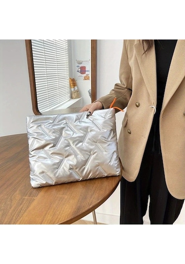 Awesomestore Sade 14 İnç Beyaz Su Geçirmez Laptop Çantası Hafif Işıl Işıl İç Kılıf Beyaz