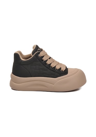 Guja Siyah Bağcıklı Kaymaz Taban Kadın Sneaker Bot 25k426-1 Z Siyah