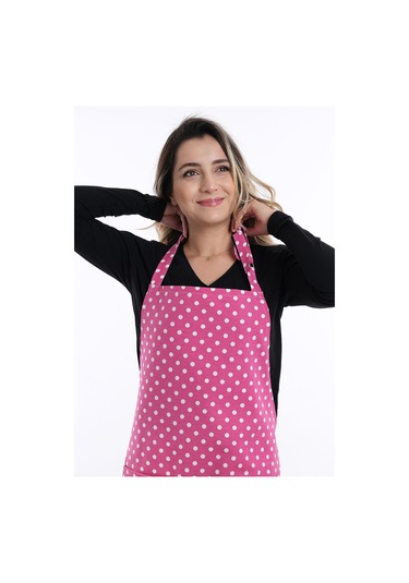 Petra Mutfak Önlüğü Puanlı Pembe