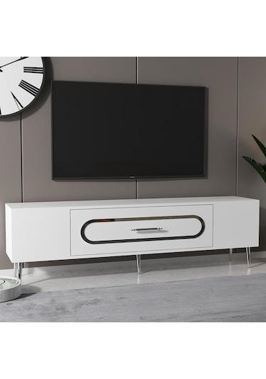 Dekop3ct Tv Sehpası Beyaz-gümüş