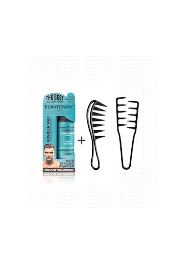 Fontenay Saç Pudra Toz Wax Mat Effect 20gr + Mucizevi Şekil Tarağı + Şekil Tarak 3'lü Set