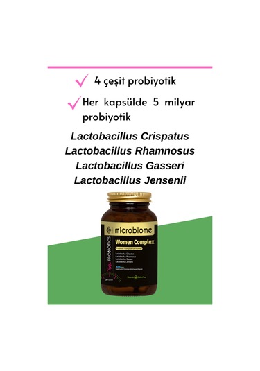 Microbiome Probiotic Women Complex 30 Kapsül