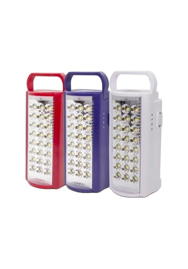 24 Büyük Ledli 80 Saat Yanan Powerbank Özellikli Akülü Led Işıldak Çok Renkli