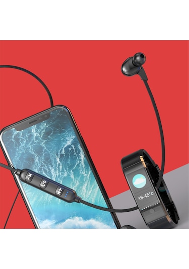 Lecoo ES204 Boyun Bantlı Kablosuz Bluetooth 5.0 Mikrofonlu Kulak İçi Kulaklık