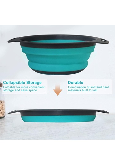 Silikon Mutfak Maşası 2'li Paket Yuvarlak Saplı Makarna, Sebze Ve Meyveleri Süzmek İçin Mükemmel B Diğer