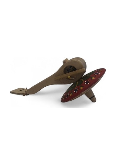 Çarkino Ahşap Topaç Kırmızı