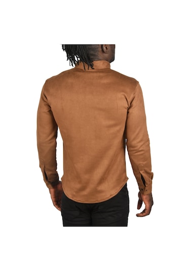 Deepsea Erkek Kahve Çift Cep Süet Gömlek 2302329 Kahve