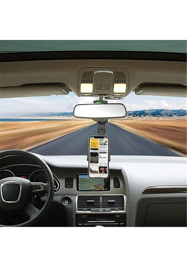 Neevoyu Araç Geribakış Aynası Telefon Tutucu, 360 Dönebilen, Çok Amaçlı, Abs Malzeme, Navigasyon Ve Video İçin Yeşil Yeşil