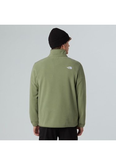 The North Face M Glacier Fleece 1/4 Zip Jacket Erkek Polar-30560 Yeşil