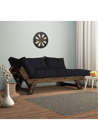 Woodesk Adalar Masif Ceviz-siyah Renk 2li Kanepe Cpt8117-210