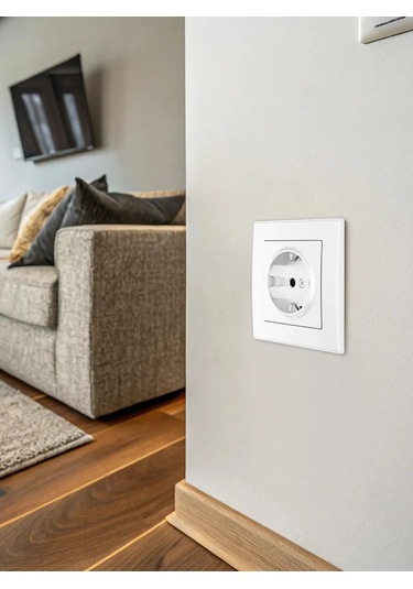Arte Milano Tekli Topraklamalı Ve Çocuk Korumalı Duvar Prizi 343354673 Set06-1-40-1 White