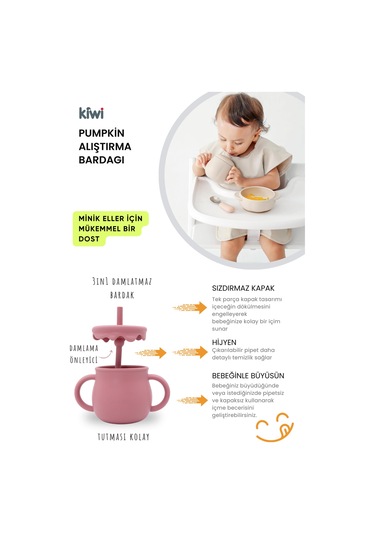 Kiwi Cloudy 11 Parça Full Silikon Bebek Beslenme Seti: Güvenli, Esnek, Bpa / Pvc İçermez, %100 Doğal