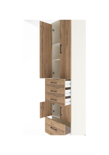 Hyperion Dolap 4 Raflı 4 Çekmeceli 4 Kapaklı 60x44x243 Aytaşı-çam Aytası