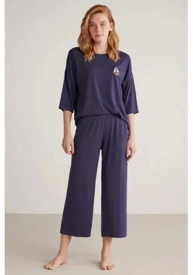 Nautıca W602 Kadın Uzun Kollu Pijama Takımı Mor