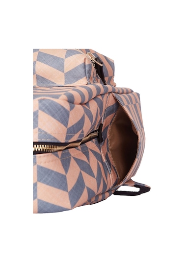 Bloominbag Smokey Chevron 13-14 İnç Laptop / Macbook Sırt Çantası Gri - Taba