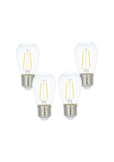 Mufunye E27 Bazlı 4'lü Paket 2w Led Ampul, Işık Ayarlı, 220-240v, 2700k Sıcak Beyaz, 150 Lümen, Enerji Tasarruflu