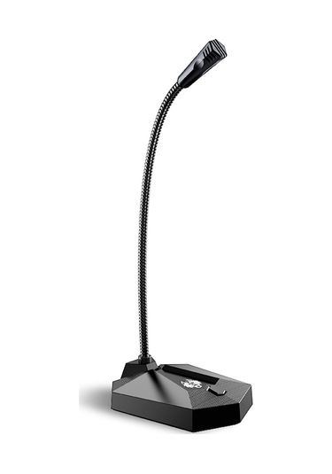 Xindoker Siyah Usb Ve 3.5mm Girişli Metal Mikrofon, Geniş Frekans Aralığı, Taşınabilir Tasarım