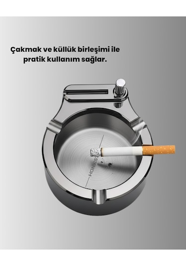 Nrzsnt Metal Küllük Çakmaklı Masa Üstü Şık Tasarım