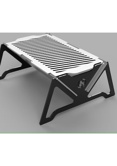 Mini Kamp Mangalı Portatif Taşınabilir Bez Çantalı