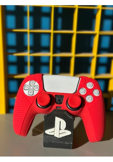 P-5 Silicone Protective Kit Playstation 5 Dualsense Koruma Seti - Kırmızı