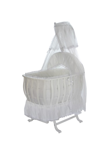 Setaymobilya Doğal Ağaç Beşik, Otantik Lüks Sallanan Beşik + Uyku Seti -Setay