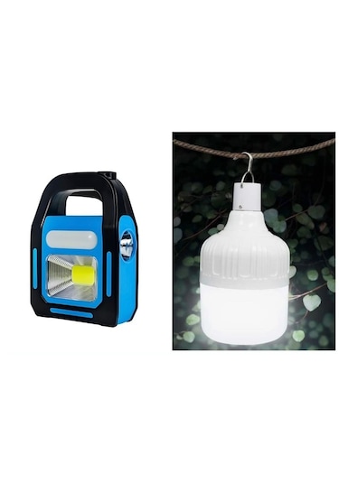 Noas Acil Durum Ve Kamp Aydınlatma Seti 30w Şarjlı Led Torch Ampul + Bitez Solar El Feneri 2li