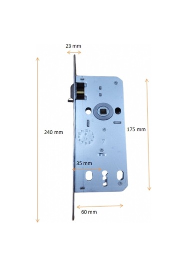 Tursan Gömme Kilit 23 Mm Kare Aynalı 35 Mm Enka482
