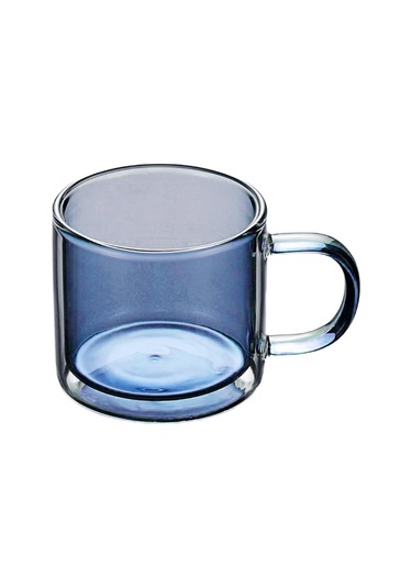 Suntek Magideal 250 Ml Cam Bardak Şampanya İçme Bardağı Yuvarlak Mavi