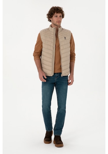 U.s. Polo Assn. Erkek Koyu Bej Yelek Dokuma 50312012-vr088 Koyu Bej
