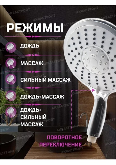 Thermofix Düdüksiz Masajlı Duş Başlığı 181677678 Krom