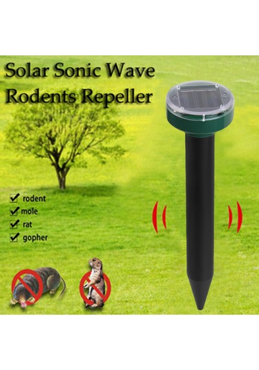 Kosona Güneş Enerjili Ultrasonik Sürükleyici - Sıçan, Yılan, Köstebek Ve Haşere Kovucu - Dış Mekan Ledli, Su Geçirmez, 7000 Karesel Fit Kapsama Alanı