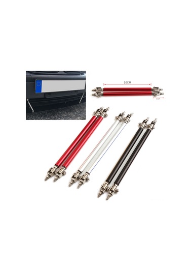 Shineyee Karbon Fiber Ve Paslanmaz Çelik Ön Sprey/arka Diffüzyör Geliştirici Çubukları, Açı Ayarlanabilir, 100mm Siyah, 2 Adet