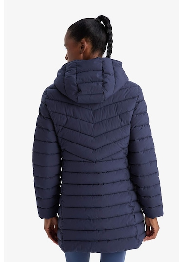 Defacto Defactofit Su İtici Regular Fit Kapüşonlu Şişme Parka Mont C6035ax25wnnv251 Lacivert-nv251