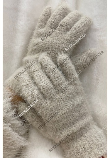 Peluş Uzun Eldiven Taş