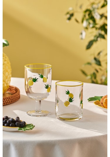 Karaca Pineapple Kadeh 390 Ml Sarı