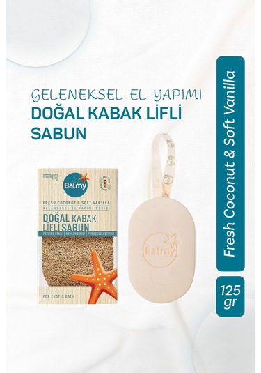 Balmy Doğal Kabak Lifli Sabun Coconut Vanılla Odunsu