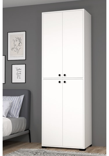 Bükreş No.3 3 Raflı Askılı Bebek Odası Dolabı