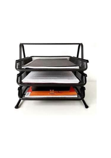 Ganzhoushop Metal Saklama Bölmeleri, Ofis Masası Düzenleyici, Belge Çekmeceleri, Düzenleyici Ağ, Ofis İçin Çekmece Düzenleme Sistemi, Siyah