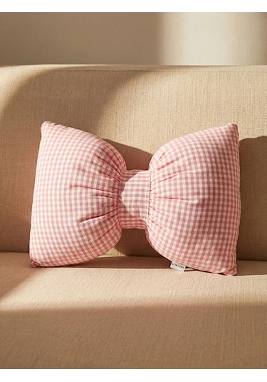 Pembe Fiyonk Figürlü Dolgulu Kırlent