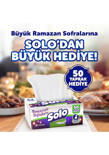 Solo 12'li Çek-al Kağıt Mendil 1800 Yaprak +600 Yaprak Hediye