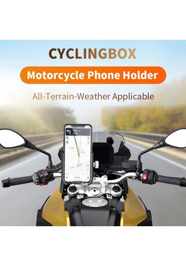 Shineyee Bisiklet Ve Motosiklet İçin Alüminyum Telefon Tutucu - 4.5-6.8 İnç Uyumlu Siyah