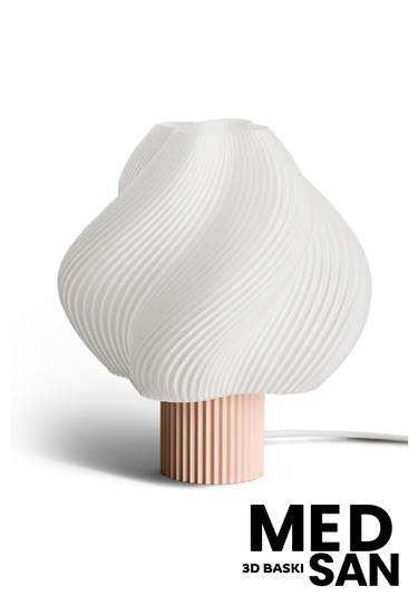 3d Baskı Modern Tasarım Lambader 35cm Bej