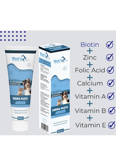 Vet's Health Dermapaste Tüy ve Cilt Gelişimini Destekleyici Pasta 100 G