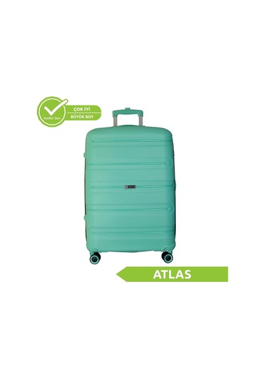 Vegmann Polipropilen Pp Atlas Su Yeşili Büyük Boy Valiz Su