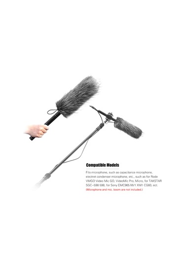 Skycıty Mikrofon Rüzgar Kalkanı, Evrensel Tip, Girdaplı Ayarlanabilir