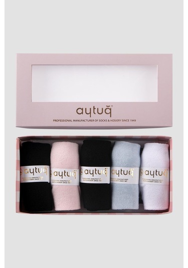 Aytuğ Kadın Modal Patik Çorap 5 Çift Özel Kutulu 4 Renk 33241