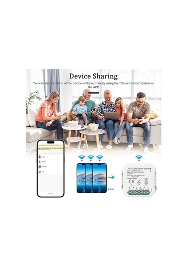 Pazly Jms Tuya Wifi Garaj Kapısı Açıcı Denetleyicisi, Cep Telefonu Alexa İle Uyumlu Uzaktan App Kontrolü