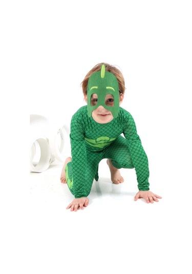 Tarzkids Pijamaskeliler Kertenkele Çocuk Kostüm Yeşil